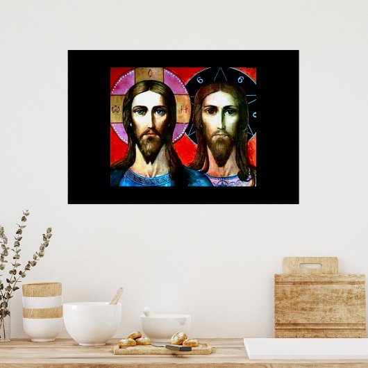 Jesus & Antichrist Nouveau Print (Keuken)
