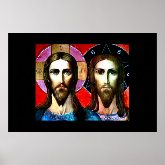 Jesus & Antichrist Nouveau Print (Voorkant)
