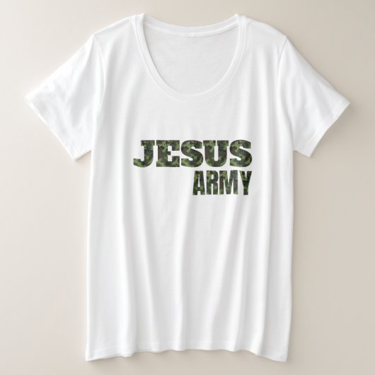 Jesus Army Grote Maat T-shirt (Design voorkant)