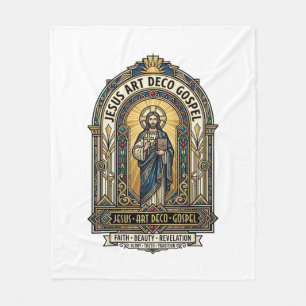 Jesus Art Deco Evangelie Jesus Art Deco Christelij Fleece Deken