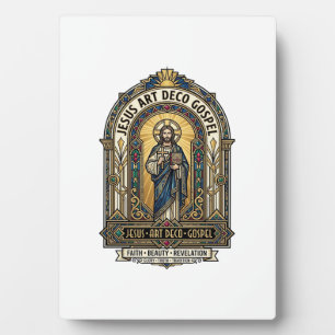 Jesus Art Deco Evangelie Jezus Art Deco Christelij Fotoplaat