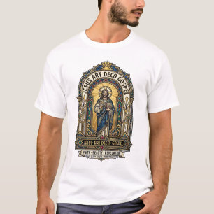 Jesus Art Deco Evangelie Jezus Art Deco Christelij T-shirt