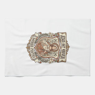 Jesus Art Nouveau Heilig Poster Jesus Art Nouveau  Theedoek