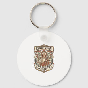 Jesus Art Nouveau Heilige Poster Jesus Art Nouveau Sleutelhanger