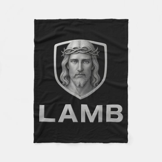 Jesus As The Lamb Iconic Christian Image  Fleece Deken (Voorkant)