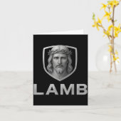 Jesus As The Lamb Iconic Christian Image  Kaart (Gele Bloem)