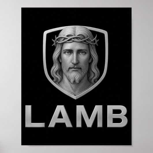 Jesus As The Lamb Iconic Christian Image  Poster (Voorkant)