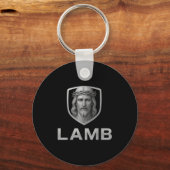 Jesus As The Lamb Iconic Christian Image  Sleutelhanger (Voorkant)