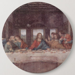 Jesus at The Last Supper, Leonardo da Vinci Ronde Button 6,0 Cm