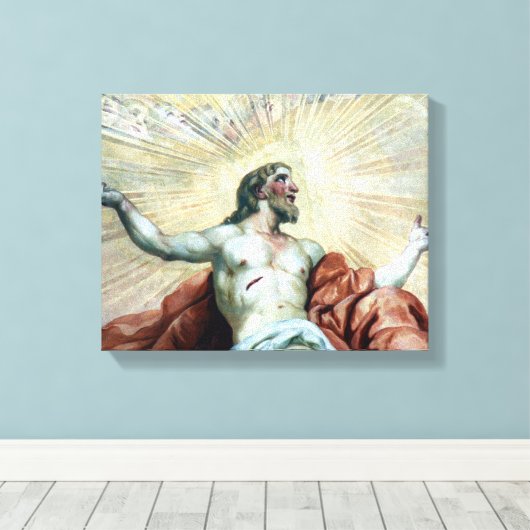 jesus aura canvas afdruk (Insitu (Houten vloer))
