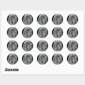 Jesus B&W Afbeelding Ronde Sticker (Vel)