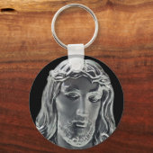 Jesus B&W Afbeelding Sleutelhanger (Voorkant)