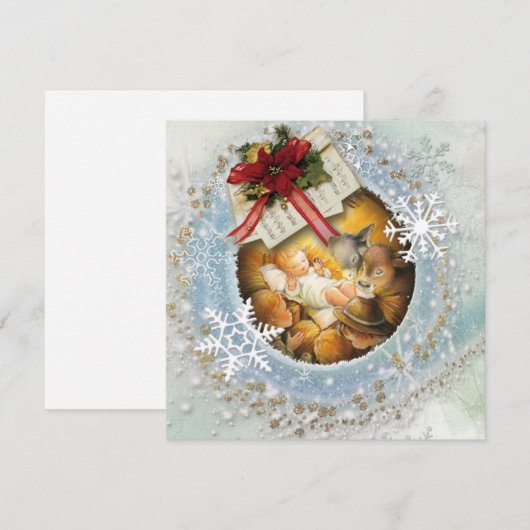 Jesus baby feestdagenkaart (Voorkant / Achterkant)