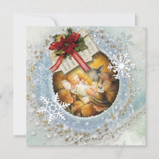 Jesus baby feestdagenkaart (Voorkant)