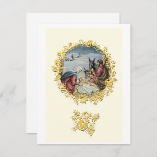 Jesus baby feestdagenkaart (Voorkant / Achterkant)