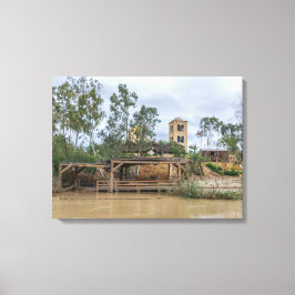 Jesus Baptism Site uitzicht canvas print