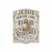 Jesus Barcode Label Verlost Jesus Barcode Label Ve (Voorkant)