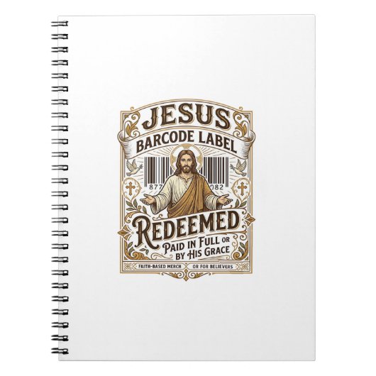 Jesus Barcode Label Verlost Jesus Barcode Label Ve Notitieboek (Voorkant)