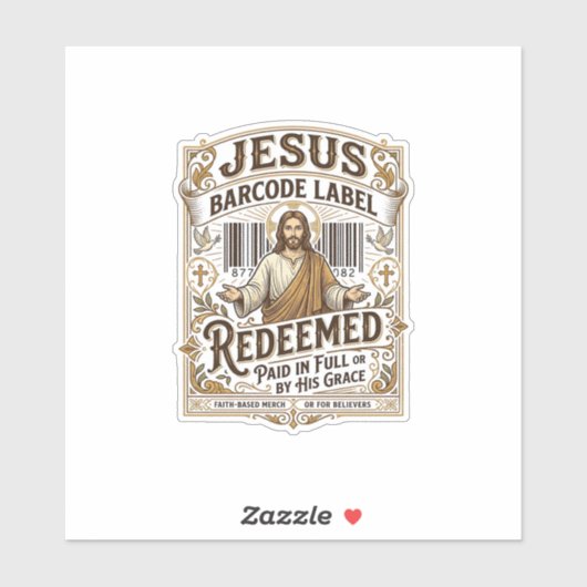 Jesus Barcode Label Verlost Jesus Barcode Verlos (Vel)