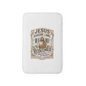 Jesus Barcode Label Verlost Jesus Barcode Verlos Badmat (Voorkant Verticaal)