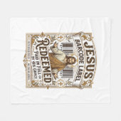 Jesus Barcode Label Verlost Jesus Barcode Verlos Fleece Deken (Voorkant (Horizontaal))