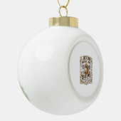Jesus Barcode Label Verlost Jesus Barcode Verlos Keramische Bal Ornament (Links)