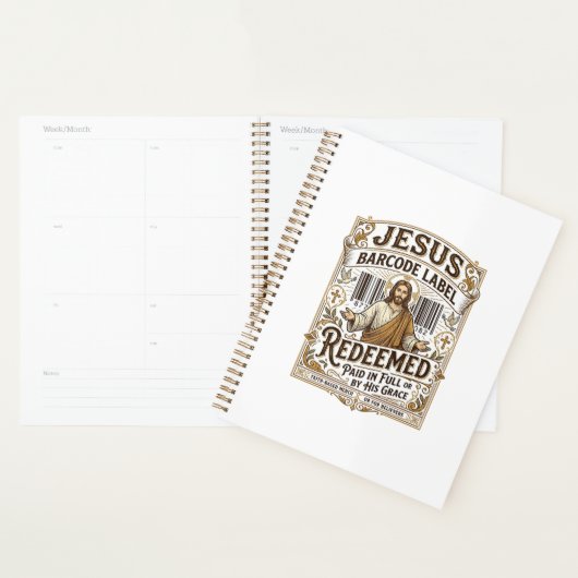 Jesus Barcode Label Verlost Jesus Barcode Verlos Planner (Display)