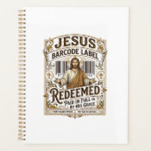 Jesus Barcode Label Verlost Jesus Barcode Verlos Planner (Voorkant)