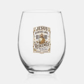 Jesus Barcode Label Verlost Jesus Barcode Verlos Wijnglas Zonder Voet (Achterkant)