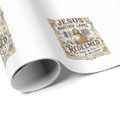 Jesus Barcode Label Verlost Jesus Barcode Verlost Cadeaupapier (Rol Hoek)