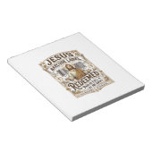 Jesus Barcode Label Verlost Jesus Barcode Verlost Notitieblok (Schuin)