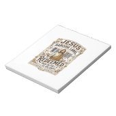 Jesus Barcode Label Verlost Jesus Barcode Verlost Notitieblok (Linkerzijde)