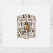 Jesus Barcode Label Vrijgekocht Jesus Barcode Vrij Sparkling Wijnetiket (Enkel label)