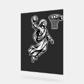 Jesus Basketbal Dunk - Sport Satire Acryl Bord (Hoek)