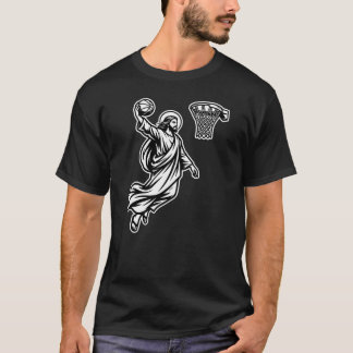 Jesus Basketbal Dunk - Sport Satire T-shirt