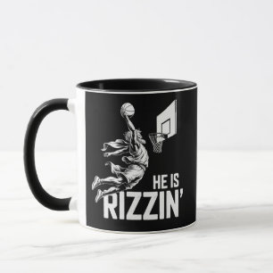 Jesus Basketbal Hij Is Grappig Rizzend Christelijk Mok