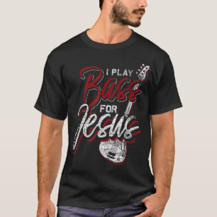 Jesus-bassist christelijke basspeler basgitaar t-shirt