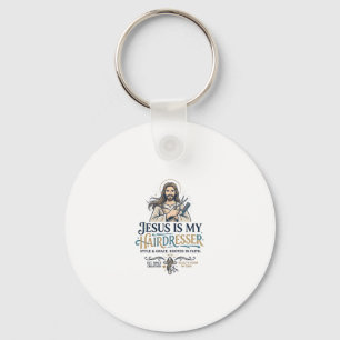Jesus Beauty Salon Kapsalon T-Shirt Inspiratie Sleutelhanger