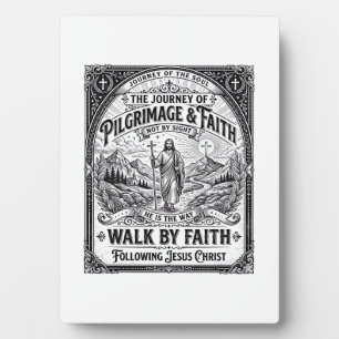 Jesus Bedevaart Camino Heilige Reis Fotoplaat