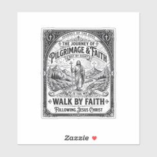 Jesus Bedevaart Camino Heilige Reis Sticker