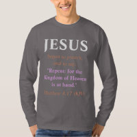 JESUS begon te preken: Repent. Koper en wit