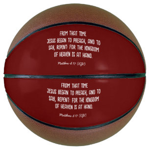 JESUS begon te preken : repent - moderne kerstmis Basketbal
