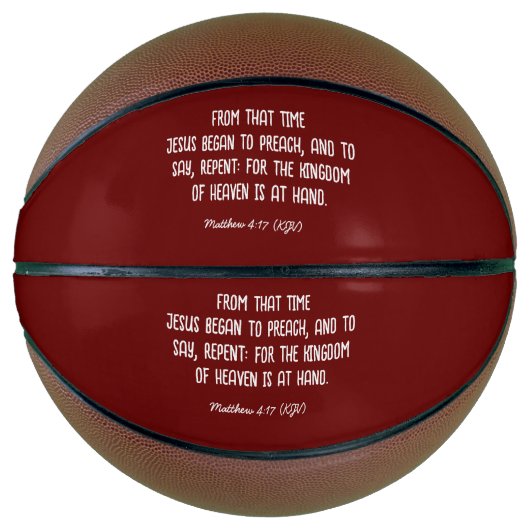 JESUS begon te preken : repent - moderne kerstmis Basketbal (Voorkant)