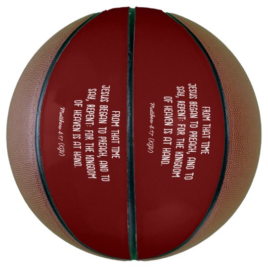 JESUS begon te preken : repent - moderne kerstmis Basketbal (Verticaal)