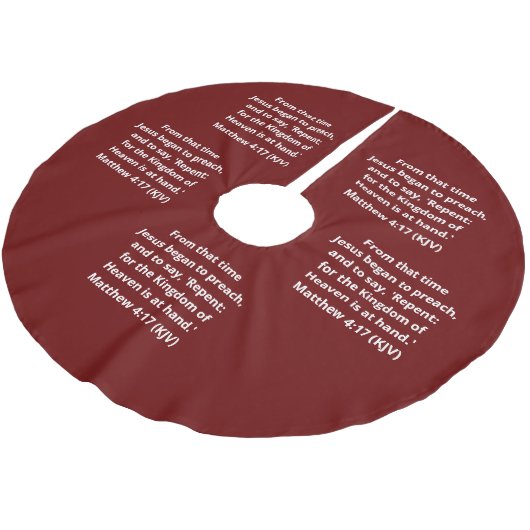 JESUS begon te preken : repent - moderne kerstmis Kerstboom Rok (Gekanteld)