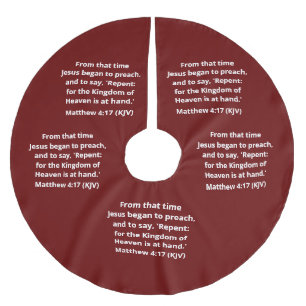 JESUS begon te preken : repent - moderne kerstmis Kerstboom Rok