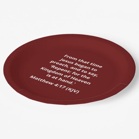 JESUS begon te preken : repent - moderne kerstmis Papieren Bordje (Gekanteld)