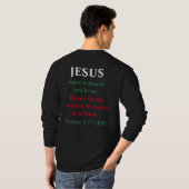 JESUS begon te preken : repent - moderne kerstmis T-shirt (Achterkant volledig)