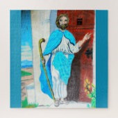 JESUS BEKENT DE DEUR-puzzel Legpuzzel (Verticaal)
