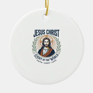 Jesus Bescheiden Mode Vrouwelijke Waarden T-Shirt  Keramisch Ornament